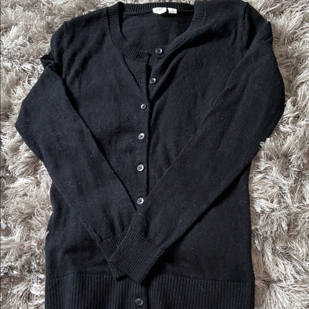 Black button down sweater